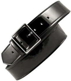 Boston Leather 1 3/4 Inch Black Patent Leather Belt