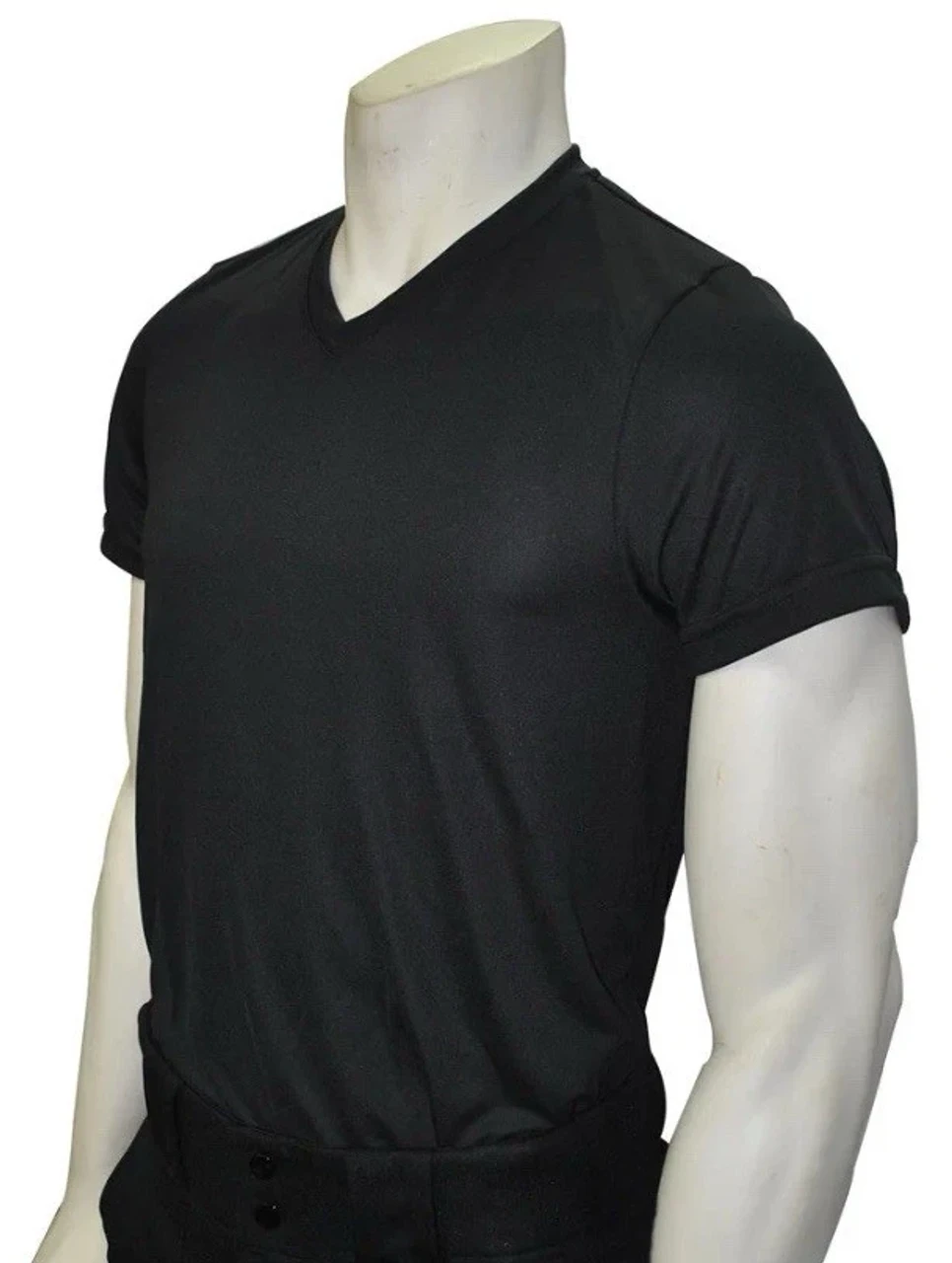 Smitty Black V-Neck Short Sleeve Loose Fit Referee Shirt 1 Smitty Black V-Neck Short Sleeve Loose Fit Referee Shirt