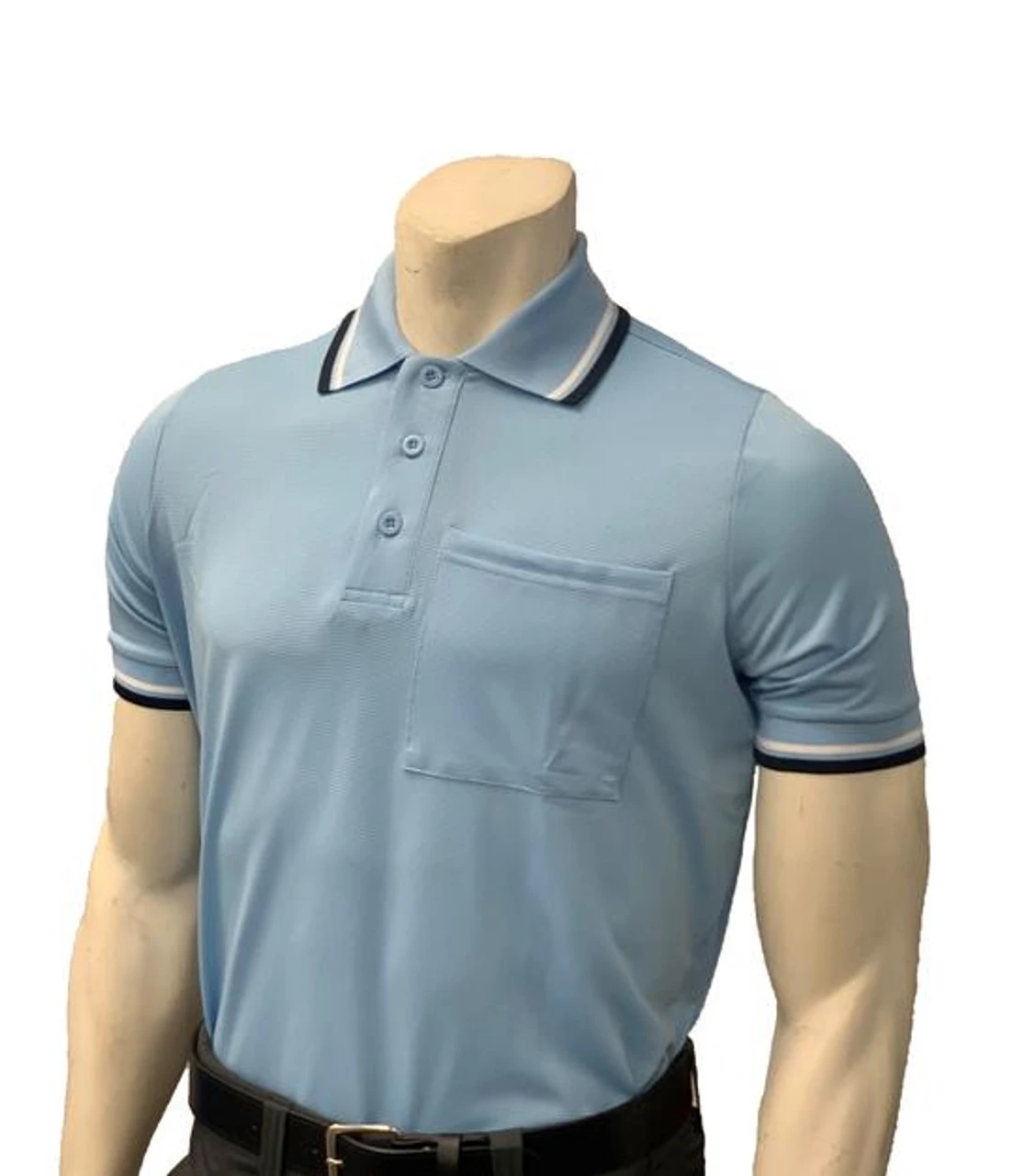 Pony League Powder Blue Body Flex® Style Umpire Shirt 1 Pony League Powder Blue Body Flex® Style Umpire Shirt