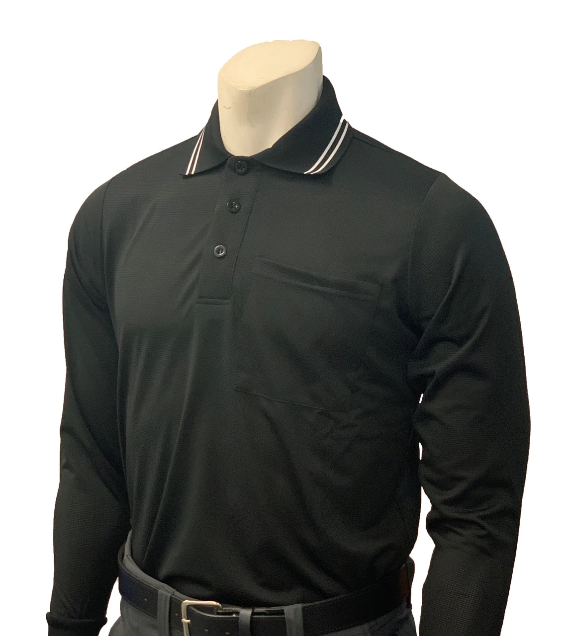 Smitty Officials Apparel Black Body Flex® Style Long Sleeve Umpire Shirt 1 Smitty Officials Apparel Black Body Flex® Style Long Sleeve Umpire Shirt
