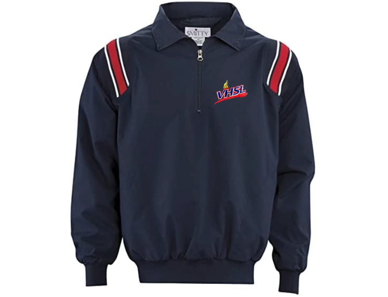 Virginia VHSL Navy Umpire Pullover With Red And White Trim 1 Virginia VHSL Navy Umpire Pullover With Red And White Trim