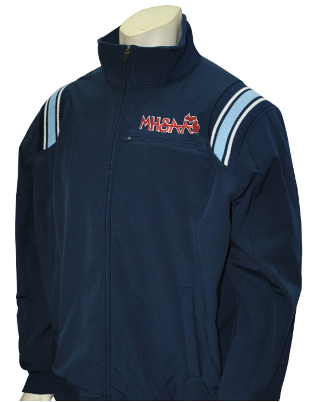 Michigan MHSAA Navy Therma Base Umpire Jacket With Powder Trim 1 Michigan MHSAA Navy Therma Base Umpire Jacket With Powder Trim