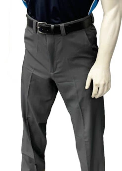 Smitty Poly/Spandex Flat Front Charcoal Grey Combo Pants Expander Waistband