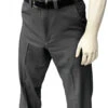 Smitty Flat Front Poly/Spandex Dark Charcoal Grey Umpire Base Pants Expander Waistband