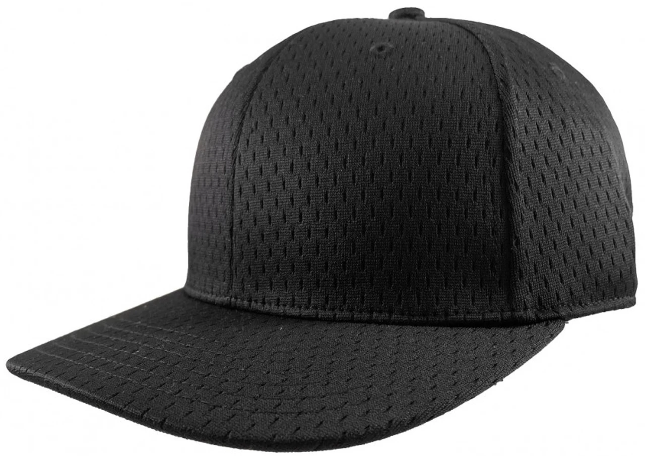 Black Fitted Promesh 4-stitch Umpire Plate Cap 1 Black Fitted Promesh 4-stitch Umpire Plate Cap