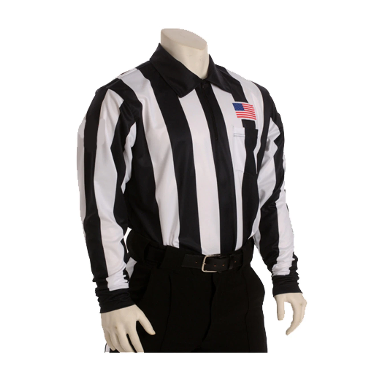 Smitty 2 1/4" Stripe Long Sleeve Football Referee Shirt 1 Smitty 2 1/4" Stripe Long Sleeve Football Referee Shirt
