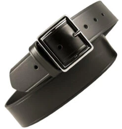 Boston Leather Black 1 3/4" Plain Leather Belt
