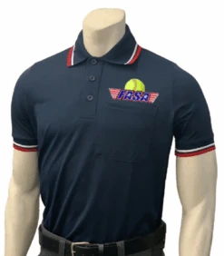 Fastpitch America Softball Association FASA Navy Body Flex® Style Umpire Shirt
