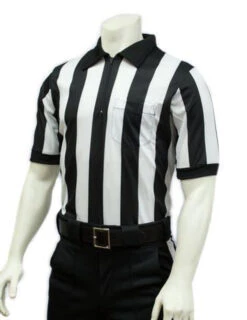 Smitty Official's Apparel 2 Inch Stripe Short Sleeve Body Flex® Football Referee Shirt No Flag