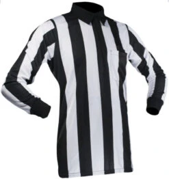 Cliff Keen 2" Stripe Long Sleeve Ultra-Mesh Football Referee Shirt