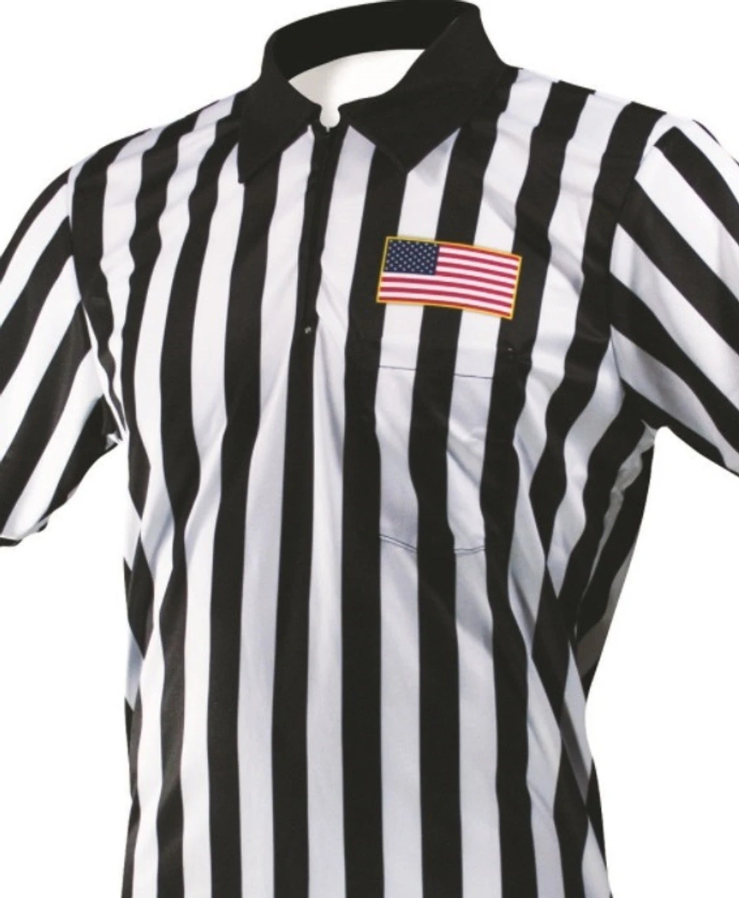 Smitty Short Sleeve Lacrosse Referee Shirt With Embroidered Gold Flag 1 Smitty Short Sleeve Lacrosse Referee Shirt With Embroidered Gold Flag