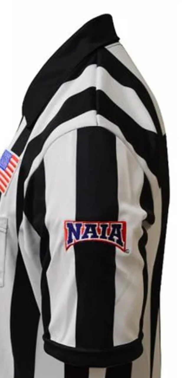 NAIA 2" Stripe Short Sleeve Football Referee Shirt Position "B"-XL 2 NAIA 2" Stripe Short Sleeve Football Referee Shirt Position "B"-XL - Image 2