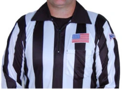 NAIA 2" Stripe Long Sleeve Football Referee Shirt W/Position Placket Position "H"