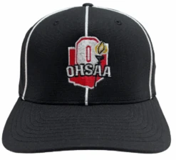 Ohio OHSAA Pulse Performance Black Flex-fit Football Referee Cap