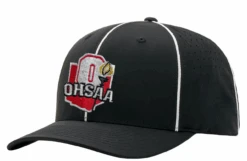 Ohio OHSAA Black Ignite Laser Performance Flex-fit Football Referee Cap