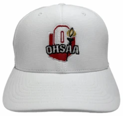 Ohio OHSAA White Ignite Laser Performance Flex-fit Football Referee Cap