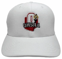 Ohio OHSAA Pulse Performance White Flex-fit Football Referee Cap