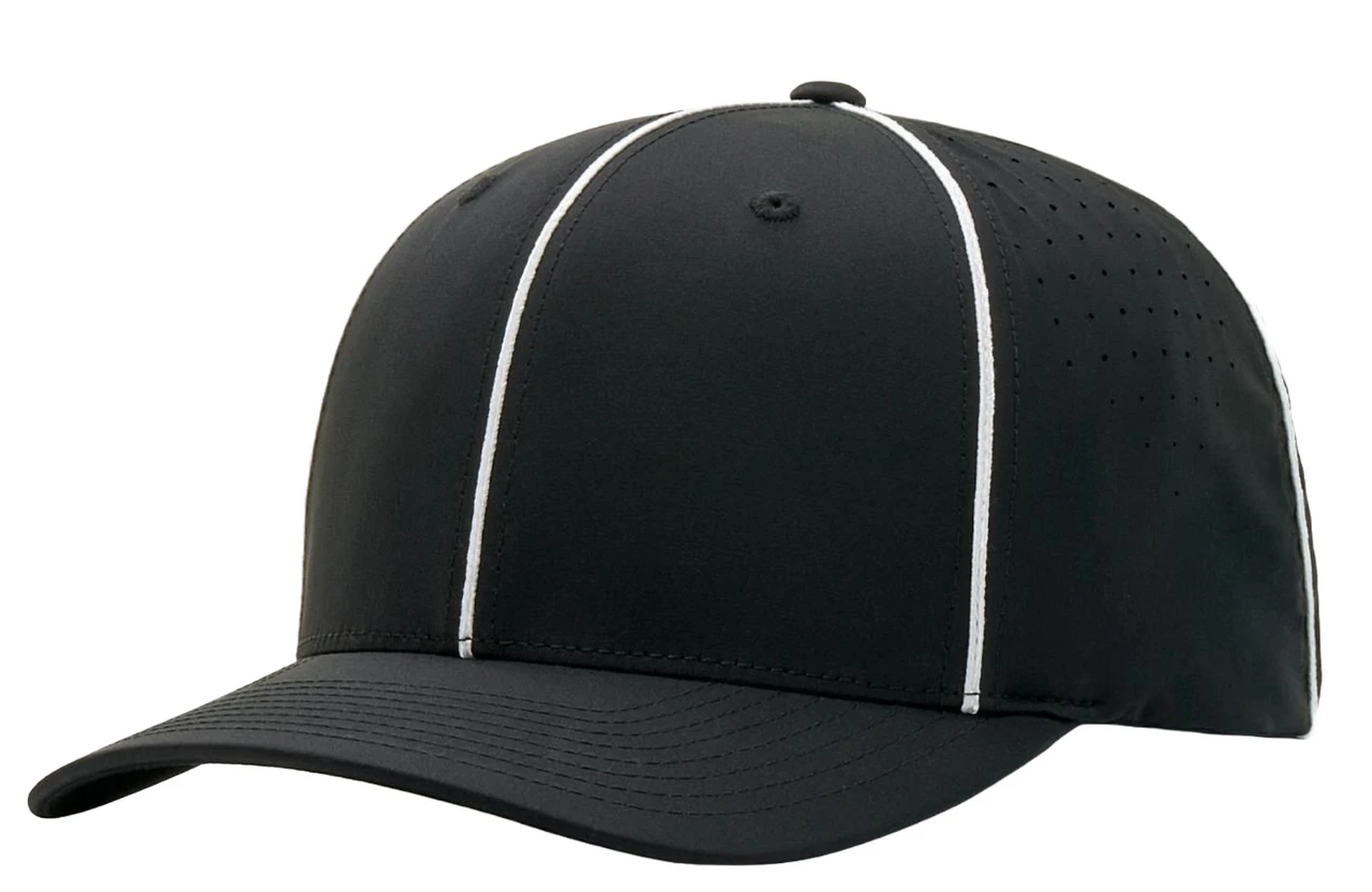 Richardson Ignite Laser Performance Black/White Lacrosse Referee Cap 1 Richardson Ignite Laser Performance Black/White Lacrosse Referee Cap
