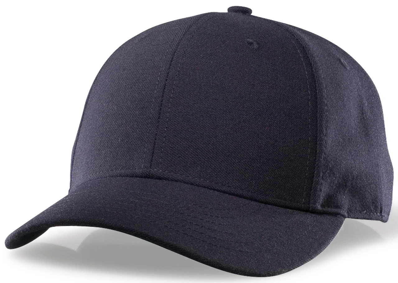 Richardson Black Flex-fit Wool 6-stitch Combo Umpire Cap 1 Richardson Black Flex-fit Wool 6-stitch Combo Umpire Cap
