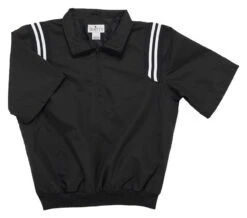 Smitty Half Sleeve Umpire Pullover Black With Black/White Trim