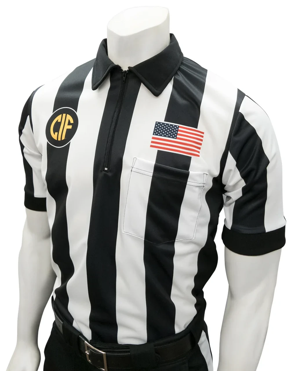 California CIF Body Flex® Short Sleeve 2 1/4" Football Referee Shirt 1 California CIF Body Flex® Short Sleeve 2 1/4" Football Referee Shirt