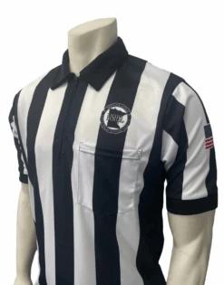 Minnesota MSHSL 2 1/4" Stripe Short Sleeve Body Flex® Football Referee Shirt