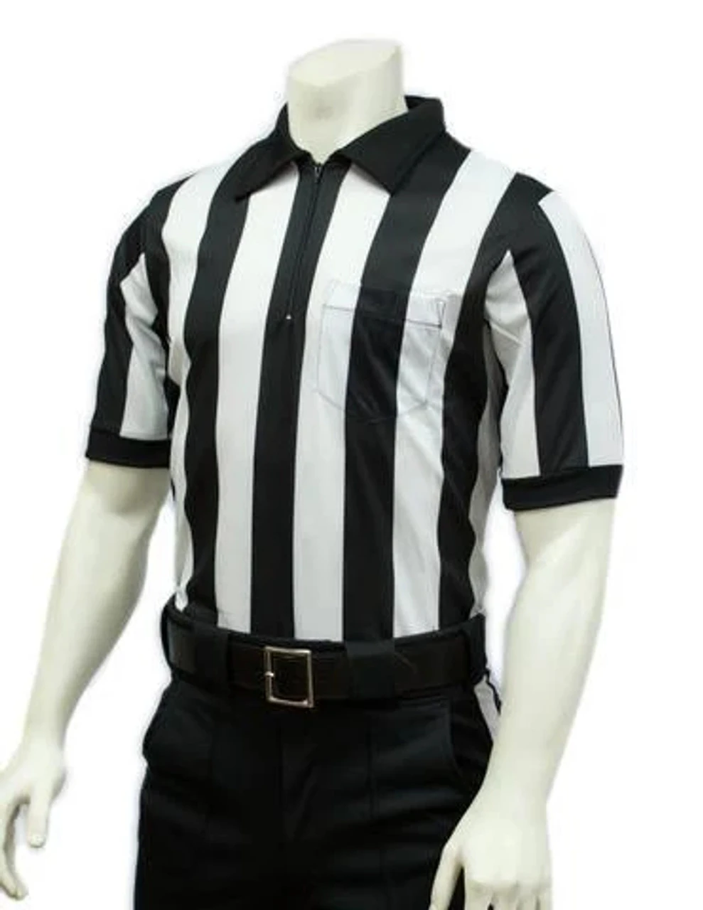 Smitty 2 1/4" Stripe Short Sleeve Football Referee Shirt Extra Tall 1 Smitty 2 1/4" Stripe Short Sleeve Football Referee Shirt Extra Tall