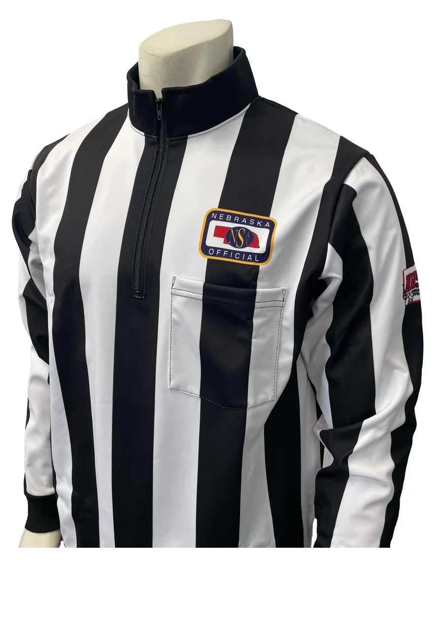 Nebraska NSAA Cold Weather Long Sleeve Football Referee Shirt No Flag 1 Nebraska NSAA Cold Weather Long Sleeve Football Referee Shirt No Flag