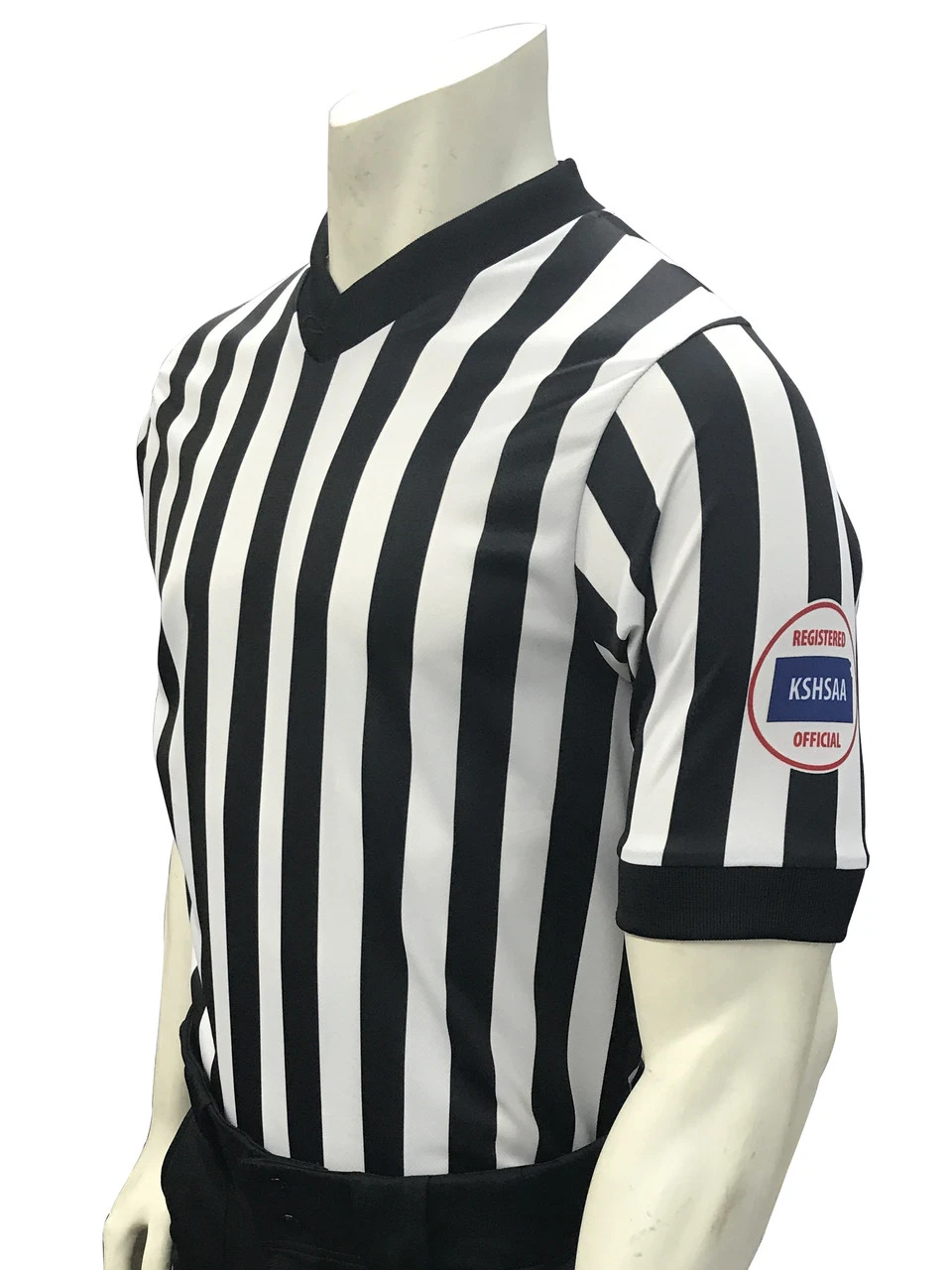 Kansas KSHSAA Body Flex® Men's Basketball Referee Shirt Reverse Flag 1 Kansas KSHSAA Body Flex® Men's Basketball Referee Shirt Reverse Flag