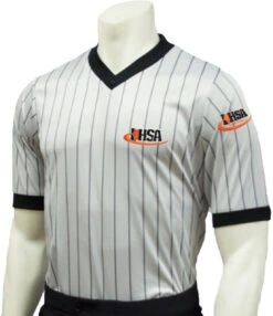 Illinois IHSA Dye Sublimated Gray Body Flex® Wrestling Referee Shirt