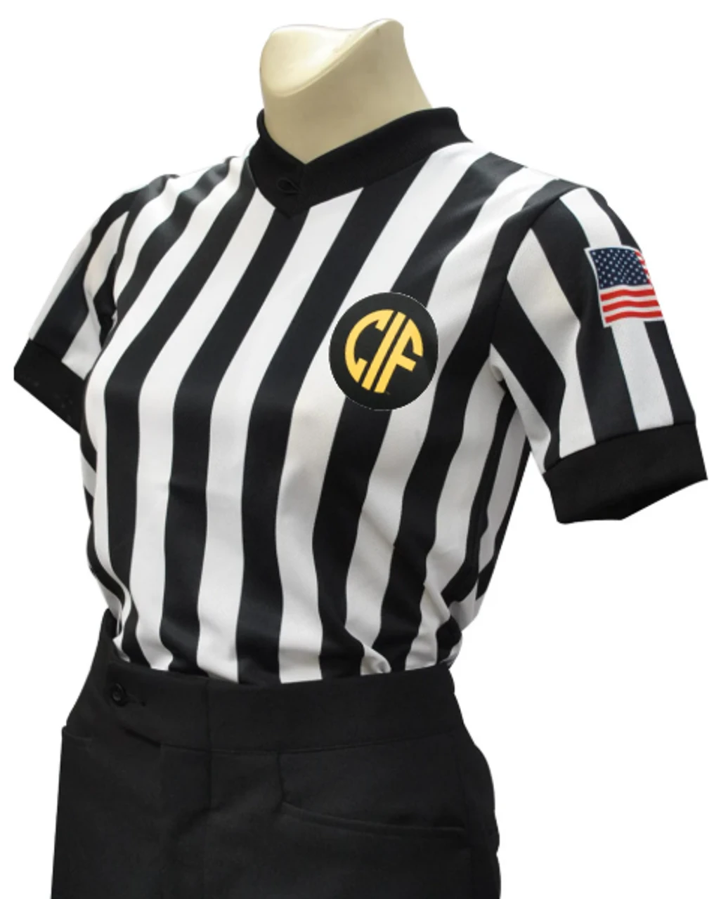 California CIF Dye Sublimated Women's Basketball Referee Shirt 1 California CIF Dye Sublimated Women's Basketball Referee Shirt