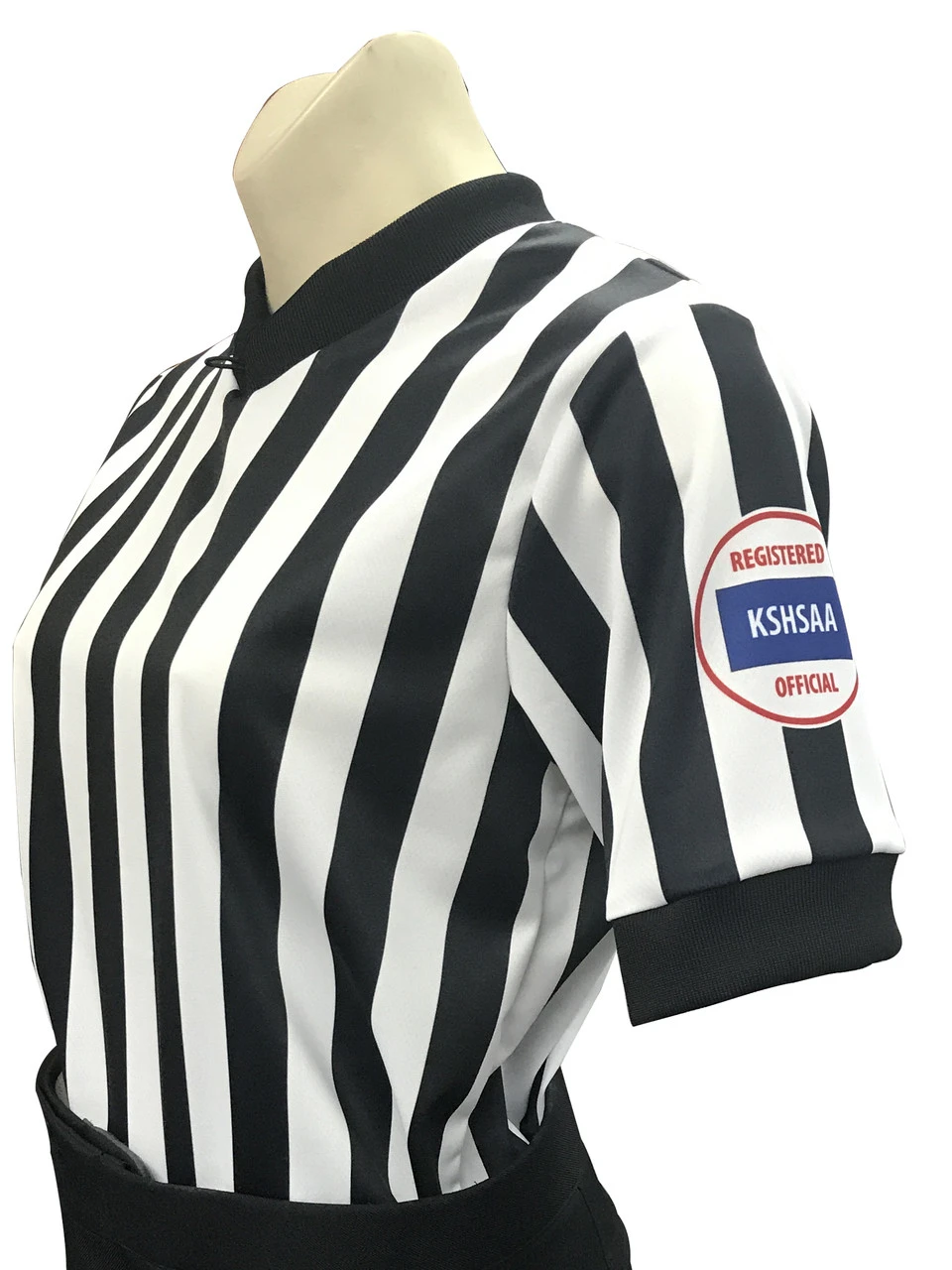 Kansas KSHSAA Women's Body Flex® Basketball Referee Shirt 1 Kansas KSHSAA Women's Body Flex® Basketball Referee Shirt