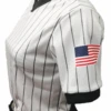 Smitty Women's Grey Referee Shirt With White Border US Flag