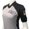 Smitty Officials's Apparel Georgia GHSA Body Flex® Women's Grey And Black Basketball Referee Shirt