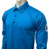 Kansas KSHSAA Men's Bright Blue Long Sleeve Volleyball Referee Shirt