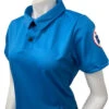 Kansas KSHSAA Women's Bright Blue Volleyball Referee Shirt With Flag