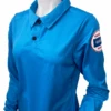 Kansas KSHSAA Women's Long Sleeve Bright Blue Volleyball Referee Shirt