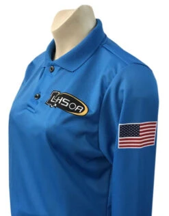 Louisiana LHSOA Bright Blue Long Sleeve Women's Volleyball Referee Shirt