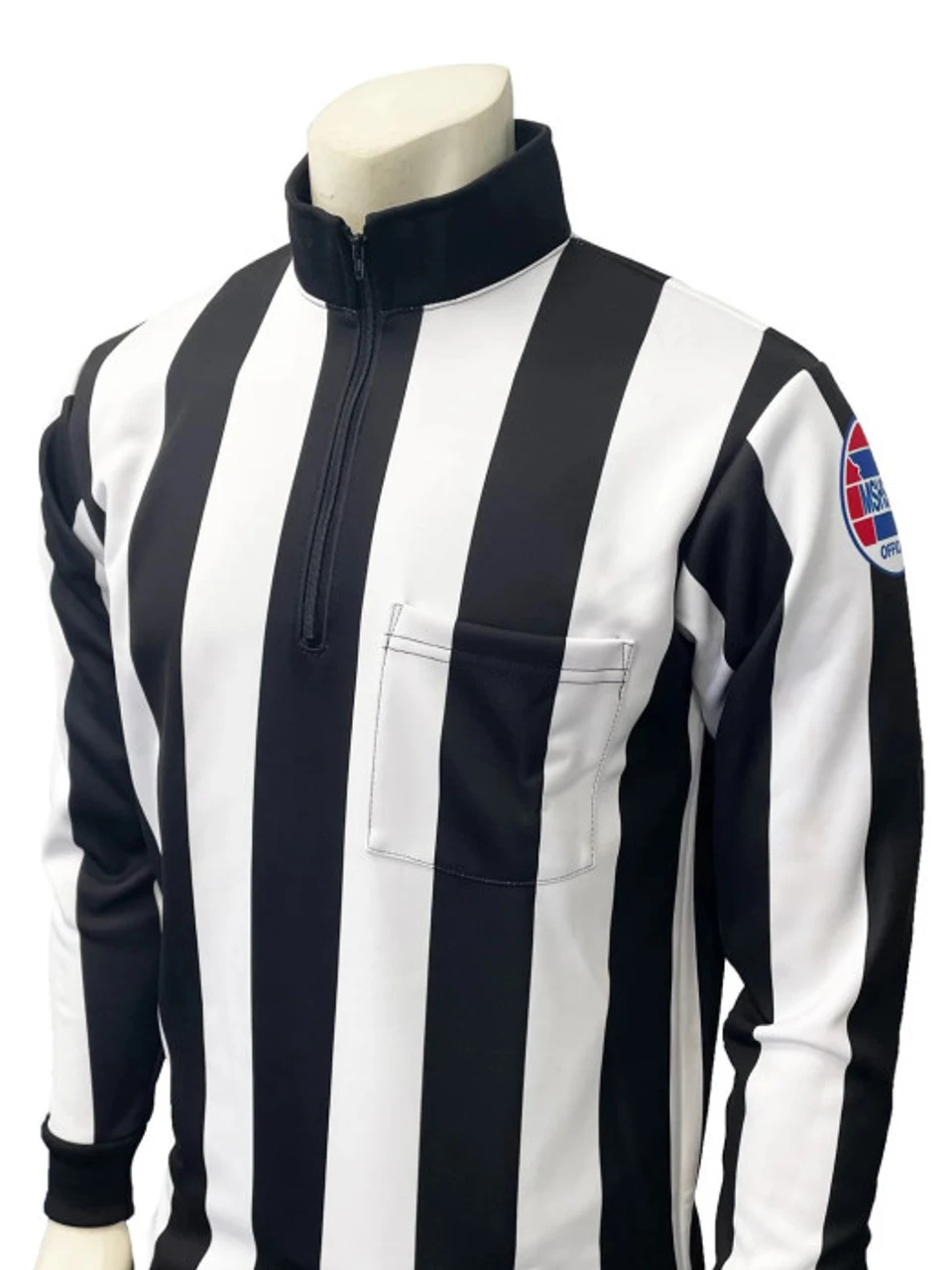 Missouri MSHSAA 2 1/4" Stripe Rainy Weather Long Sleeve Football Referee Shirt 1 Missouri MSHSAA 2 1/4" Stripe Rainy Weather Long Sleeve Football Referee Shirt