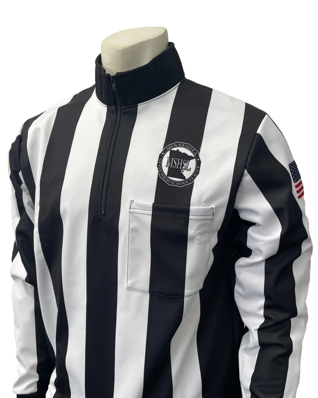 Minnesota MSHSL 2 1/4" Stripe Long Sleeve Cold Weather Football Referee Shirt 1 Minnesota MSHSL 2 1/4" Stripe Long Sleeve Cold Weather Football Referee Shirt