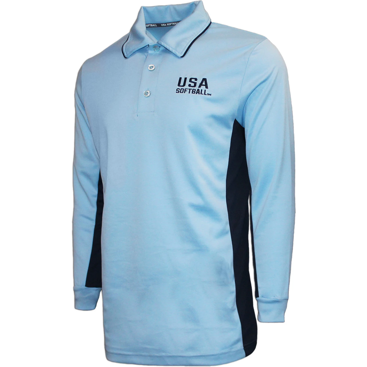 USA Softball Powder Blue Long Sleeve Umpire Shirt 1 USA Softball Powder Blue Long Sleeve Umpire Shirt