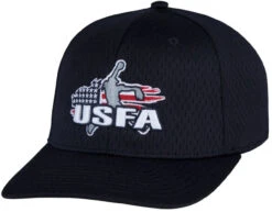 USFA Flex-Fit Navy Wool 4-stitch Umpire Plate Cap