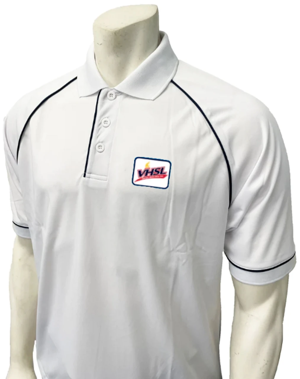 Virginia VHSL Men's White Volleyball Referee Shirt 1 Virginia VHSL Men's White Volleyball Referee Shirt
