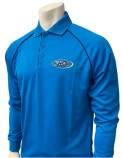 Kentucky KHSAA Embroidered Long Sleeve Men's Bright Blue Referee Shirt
