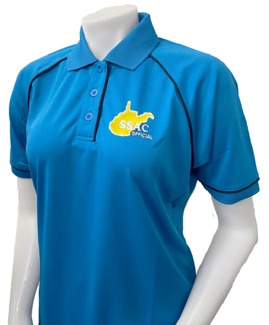 West Virginia SSAC Women's Bright Blue Short Sleeve Volleyball Referee Shirt 1 West Virginia SSAC Women's Bright Blue Short Sleeve Volleyball Referee Shirt