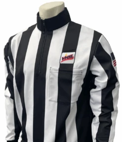 Virginia VHSL 2 1/4" Stripe Rainy Weather Long Sleeve Football Referee Shirt
