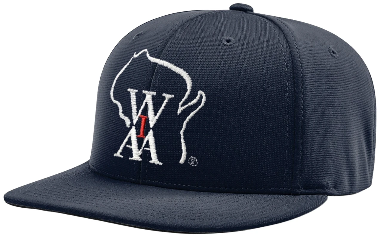 Wisconsin WIAA Navy Pulse Performance 6-stitch Umpire Base Cap 1 Wisconsin WIAA Navy Pulse Performance 6-stitch Umpire Base Cap