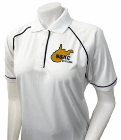 West Virginia SSAC Women's White Short Sleeve Volleyball Referee Shirt