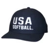 USA Softball Fitted Wool 2 Inch 4-stitch Umpire Cap
