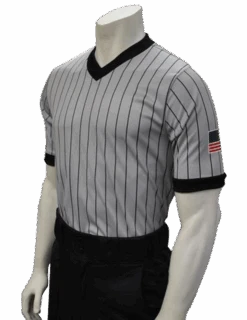 Smitty Grey Referee Shirt With Sublimated Flag